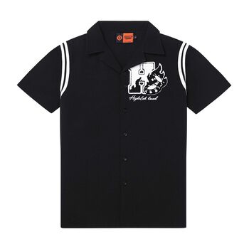 Áo Sơ Mi Poker Tay Lỡ Unisex Nam/Nữ Màu Đen - HIGHCLUB Brand Chính Hãng