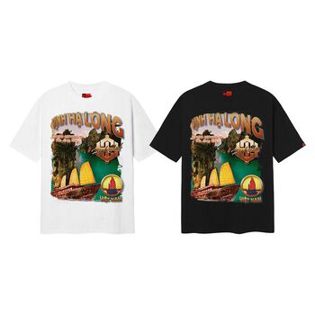 Áo Thun VỊNH HẠ LONG Tay Lỡ Unisex Nam/Nữ Đen/Trắng Cổ Tròn - HIGHCLUB Brand Chính Hãng