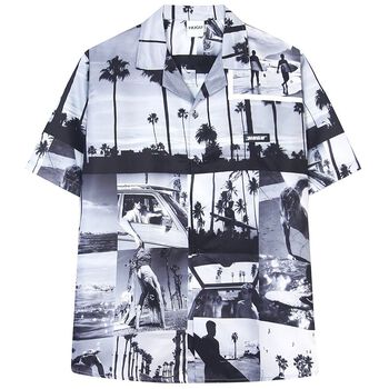 Áo sơ mi tay ngắn nam nữ Hugu - Summer Boy - chất vải satin thoáng mát