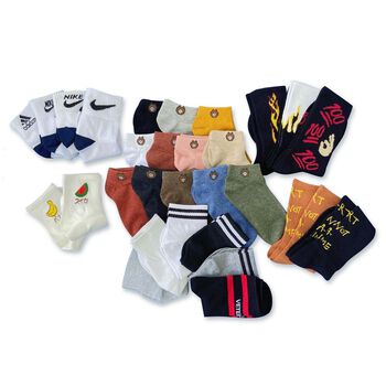 Tất vớ cổ ngắn, dài màu sắc ngẫu nhiên