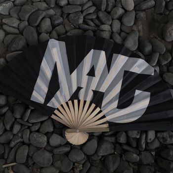 MAHU -  QUẠT CẦM TAY VẢI IN LOGO