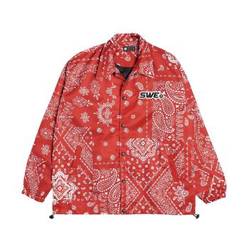 Áo khoác unisex SWE BANDANA  JACKET Red vải dù hai lớp phong cách