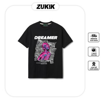 Áo thun tee phông nam nữ tay lỡ oversize form rộng ZUKIK - Dreamer