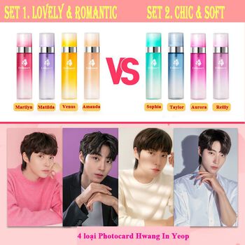 [TẶNG QUÀ] Set nước hoa 4 chai Celluver SOFT&CHIC Hàn Quốc + 4 Photocard Hwang In Yeop