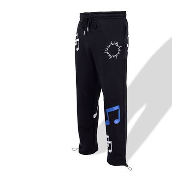 MUSICAL NOTE SWEATPANTS BLACK