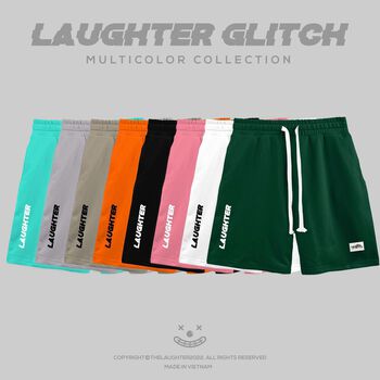 [The Laughter] - Laughter Glitch Collection Shorts - Quần Shorts Oversized Unisex 100% Cotton 8 màu