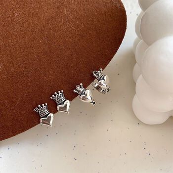 Bông tai King & Queen bạc 925 không phai