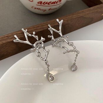 Bông tai sừng hưu cá tính cho nữ