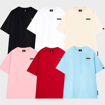 Áo thun LocalBrand tay lỡ form rộng nam nữ unisex basic tag su nhiều màu BLACK MONKEY | Basic Rubber Tag