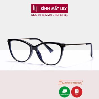 Gọng kính cận Lilyeyewear mắt mèo kim loại thời trang nữ, hợp với nhiều khuôn mặt 8875