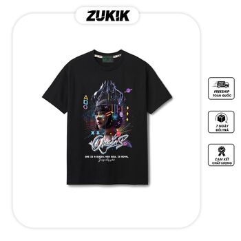 Áo thun tee phông nam nữ tay lỡ oversize form rộng ZUKIK - Queens