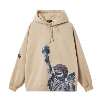 Áo hoodie nỉ bông nam nữ unisex oversize form rộng có nón trùm đầu Banawa- Liberty Hoodie - Kem Áo hoodie nỉ bông nam nữ unisex oversize form rộng có nón trùm đầu Banawa- Liberty Hoodie - Kem