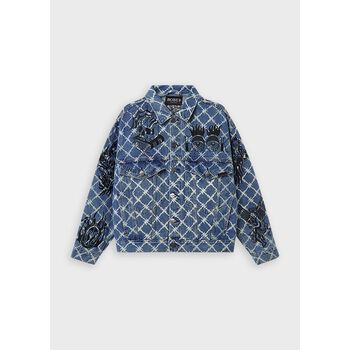 ÁO KHOÁC JEANS KẼM THÊU/ MÀU XANH