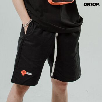 Quần short nam kaki lưng thun ONTOP Basic màu đen