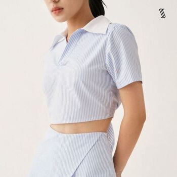 Áo sơ mi nữ SSSTUTTER hở lưng cột nơ có cổ SUMMER SET SHIRT 22