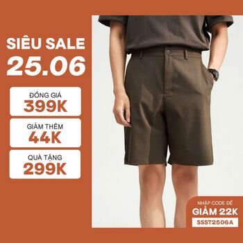 Quần shorts nam SSSTUTTER form đứng STONE SHORTS