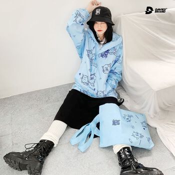 Áo khoác dù nữ form rộng DAVIES D Devil SS2 Jacket