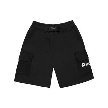 Quần short nam vải thun poli màu đen DAVIES Poli Box Short