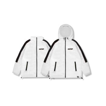Áo khoác dù local brand ONTOP Bold Track màu trắng