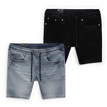 Quần Short Jean Lưng Thun Wash