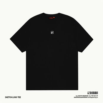 Áo thun Morning Warning Sketch Logo - Black