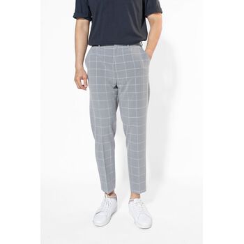 Quần Vải Caro  Form Carrot - 10F20PFO017