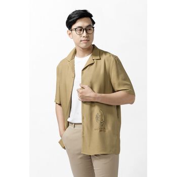 Áo Sơ Mi Tay Ngắn Thêu Form Regular - 10F20SHS004