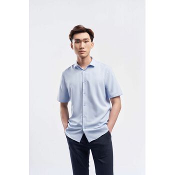 Áo Sơ Mi Tay Ngắn Trơn Form Fitted - 10S22SHS010