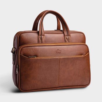 Cặp da nam công sở Lata CA22BD màu bò đậm