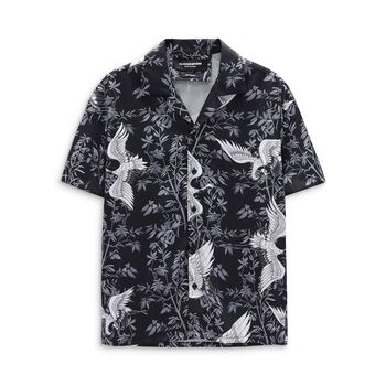 Áo Sơmi Tay Ngắn Relaxed-Fit Crane Birds