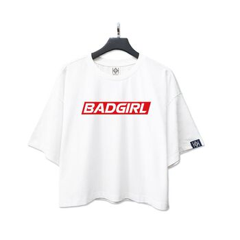 Áo croptop tay lỡ bad girl - KA5TE100  - Trắng