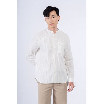Áo Sơ Mi Tay Dài Linen Form Fitted - 10F21SHL015