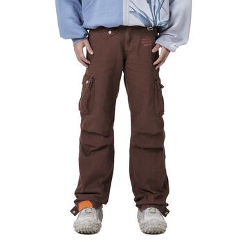 BEUTER® DESTROYED BROWN CARGO JEANS