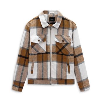 Áo Khoác Flannel Caro Nâu