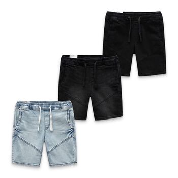 Quần Short Jean Lưng Thun Phối Rập
