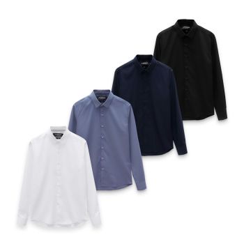 Áo Sơmi Tay Dài Slim-Fit Trơn Silkly