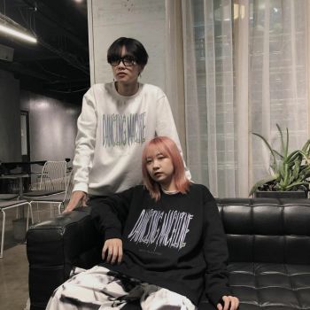 [AOKAIE] Áo lót nỉ unisex dài tay Dancing Machine Sweater