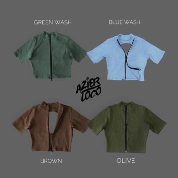 ÁO CROPTOP NỮ DÂY KÉO SEXY AZIER