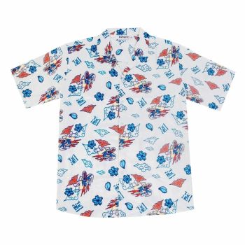 Áo sơ mi cuban trắng nam nữ Birdybag Dragon unisex tay ngắn basic đơn giản. Áo sơ mi cuban trắng nam nữ Birdybag Dragon unisex tay ngắn basic đơn giản.