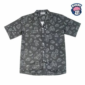 Áo sơ mi nam nữ tay ngắn BIRDY bandana/grey kiểu dáng form rộng unisex Local brand Áo sơ mi nam nữ tay ngắn BIRDY bandana/grey kiểu dáng form rộng unisex Local brand