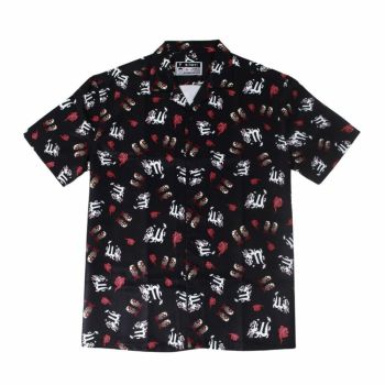 Áo sơ mi nam nữ tay ngắn BIRDY PATTERN DRAGON/ black kiểu dáng form rộng unisex Local brand Áo sơ mi nam nữ tay ngắn BIRDY PATTERN DRAGON/ black kiểu dáng form rộng unisex Local brand
