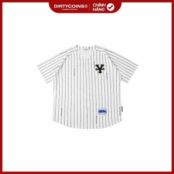 Áo DirtyCoins Baseball Black Striped - White