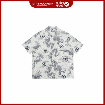 Áo Sơ Mi DirtyCoins Dragon All Print Shirt - Cream