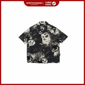 Áo Sơmi DirtyCoins Watercolor All Print Shirt - Black