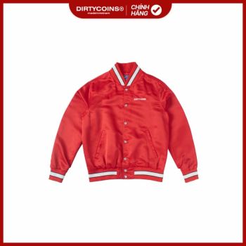 Áo Khoác DirtyCoins Nylon Varsity Jacket - Red