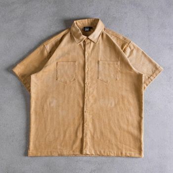 Áo Nhung Tăm Gori Boxy - NEW - Màu Vàng Cam