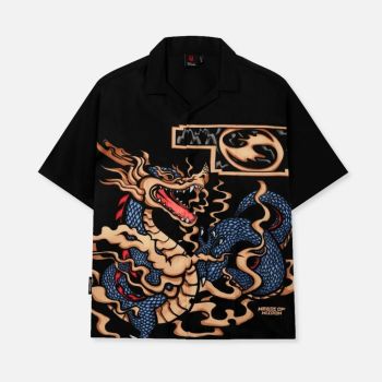 Áo sơ mi NEEDS OF WISDOM Dragon Printed Shirts - Black - Local Brand Chính Hãng Áo sơ mi NEEDS OF WISDOM Dragon Printed Shirts - Black - Local Brand Chính Hãng
