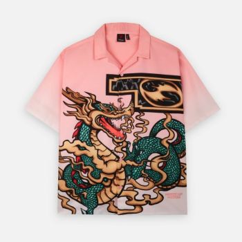 Áo sơ mi NEEDS OF WISDOM Dragon Printed Shirts - Pink - Local Brand Chính Hãng Áo sơ mi NEEDS OF WISDOM Dragon Printed Shirts - Pink - Local Brand Chính Hãng