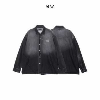 Áo Sơ Mi Oversized SNAZZY Unisex Chất Liệu Denim Chính Hãng - DENIM WORK Áo Sơ Mi Oversized SNAZZY Unisex Chất Liệu Denim Chính Hãng - DENIM WORK