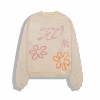 Áo Sweater Len Local Brand SWE FLOWERS KNIT SWEATER - Kem